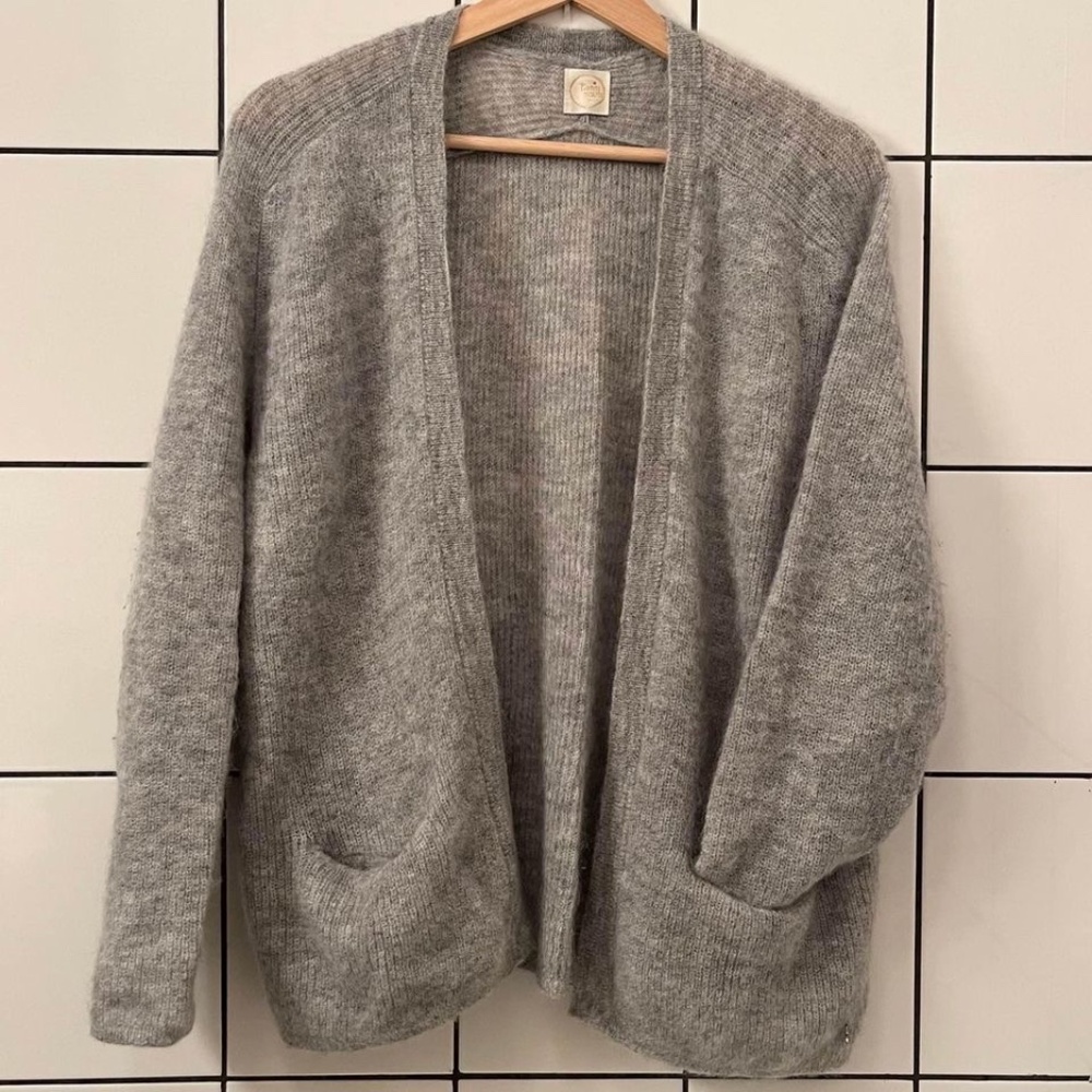 Des petits hauts | BABINE Grey Cardigan Alpaca + mohair